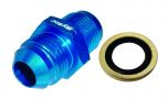 Sytec Alloy Straight Fuel Union Male/Male (Blue) 18x1.5 - Jic8