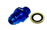 Sytec Alloy Straight Fuel Union Male/Male (Blue) 12x1.5 - Jic6