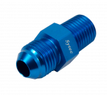 ALLOY STRAIGHT ADAPTOR 1/4 Nptf-JIC6 (BLUE)