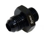 Sytec Alloy Straight Fuel Union Male/Male (Black) 14x1.5  - Jic6  (AN6)