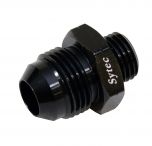 Sytec Alloy Straight Fuel Union Male/Male (Black) 14x1.5 - Jic8 (AN8)