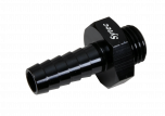 Sytec Alloy Straight Fuel Union Male/Male (Black) 14x1.5 - 10mm Push On