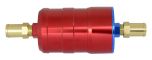 BULLET FUEL FILTER 15mm-15mm (Red) with mounting clips