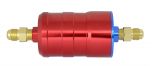 BULLET MOTORSPORT FUEL FILTER Jic6-Jic6 (Red) with mounting clips