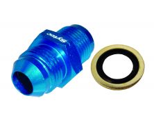 Sytec Alloy Straight Fuel Union Male/Male (Blue) 18x1.5 - Jic8