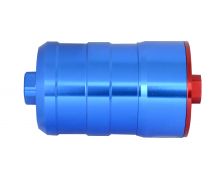 BULLET FUEL FILTER 1/4NPT Female (Blue) with mounting clips