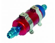 Small Bullet Fuel Filter with jic6 Unions (Red)